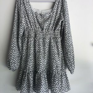 Black and white floral sundress